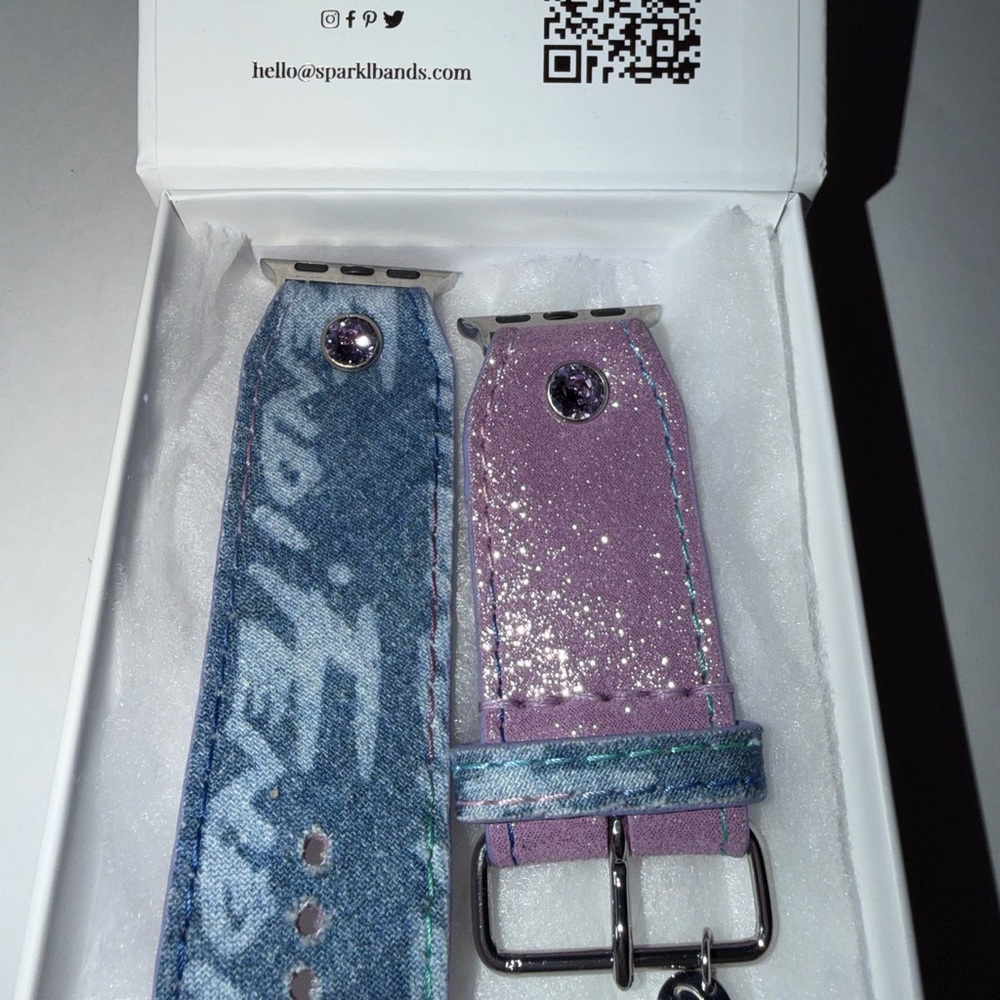Authentic Upcycled Retro Fendi Denim Jekyl & Hyde w/Purple Akoya by Spark’l - Picture 4 of 7